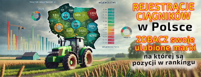 REJESTRACJE WSZYSKICH CIĄGNIKÓW W POLSCE - RANKING TRAKTORÓW