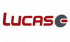 Lucas czerwony napis na białym tle 