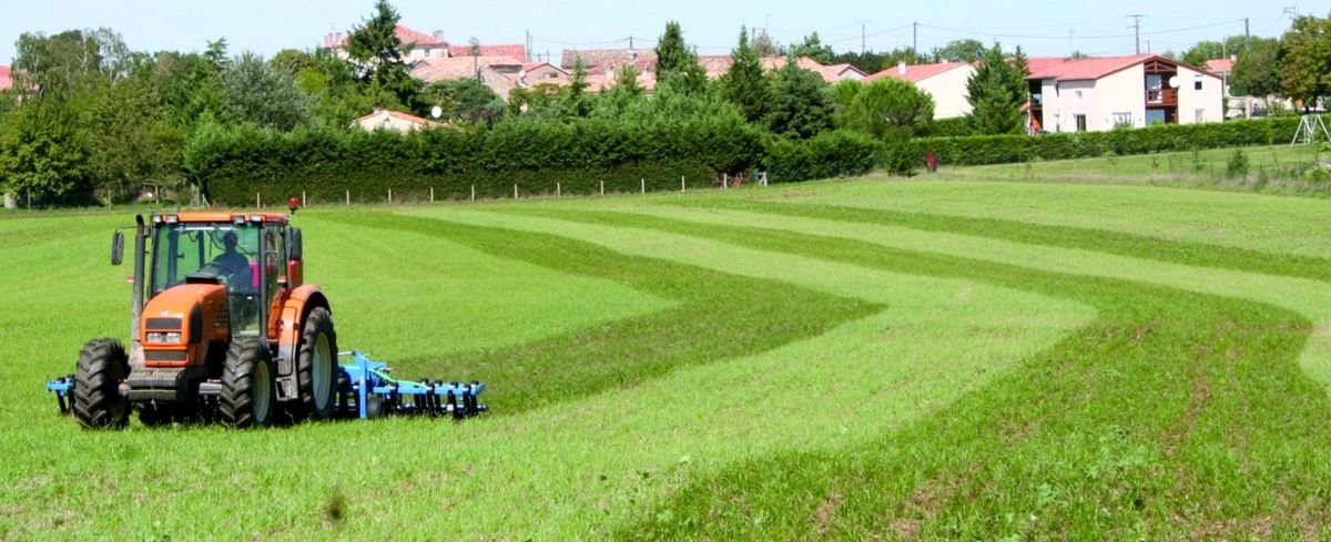 Wertykulacja trawy, łąki, terenów zielonych