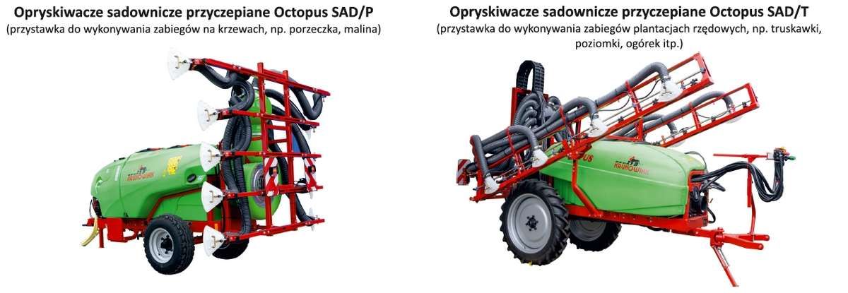 Opryskiwacze przyczepiane sadownicze Krukowiak Octopus