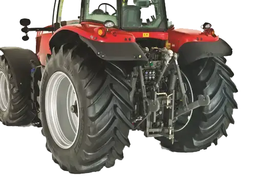 Tylna część ciągnika Massey Ferguson Tylna część ciągnika Massey Ferguson z TUZem