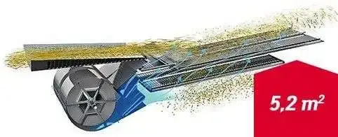 Kombajn Rostselmash Torum 770 sita o powierzchni 5,2 m2 Kombajn Rostselmash Torum 770 układ czyszczenia ziarna