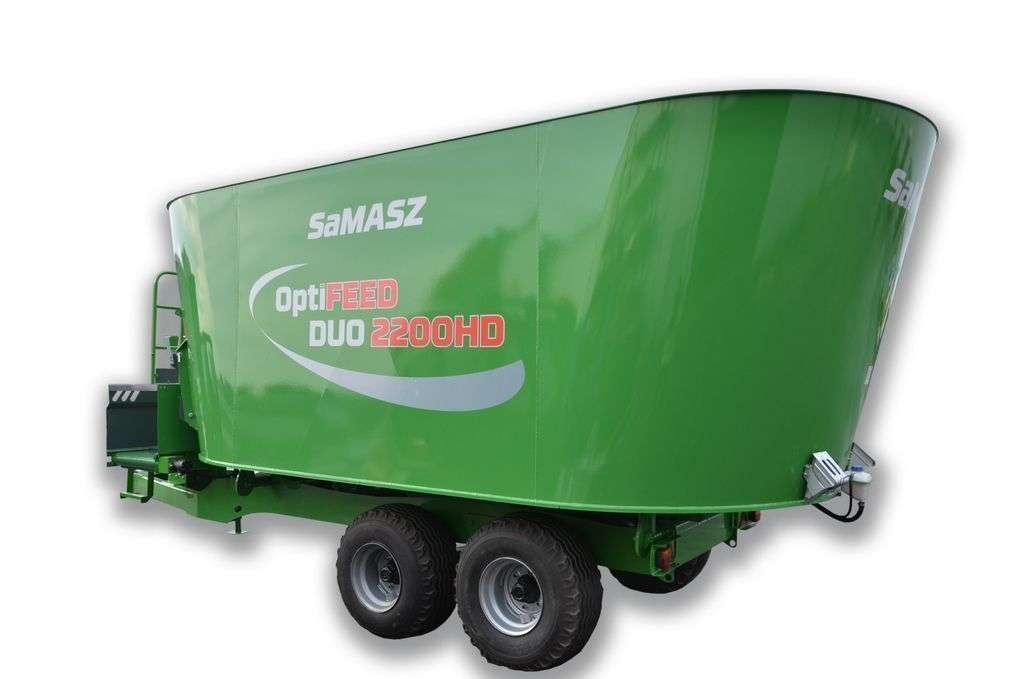 Wóz paszowy SAMASZ typ DUO HD OptiFEED DUO HD samasz to seria wozów paszowych dla dużych gospodarstwach, specjalizujących się w hodowli i produkcję mleka